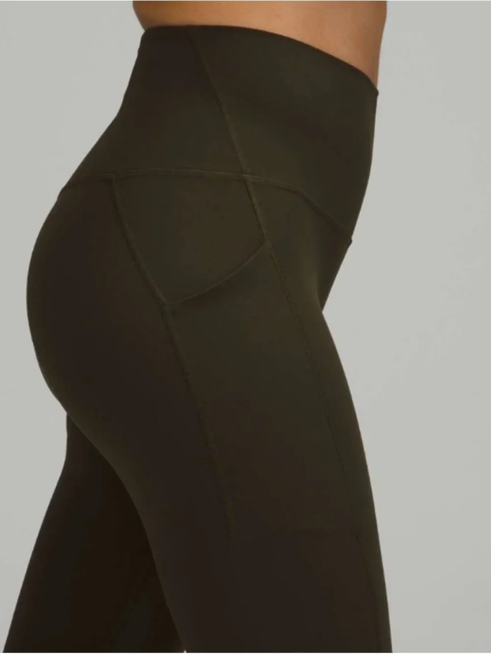 Lululemon Align High Rise Pocket Legging Dark Olive Green Womens 2